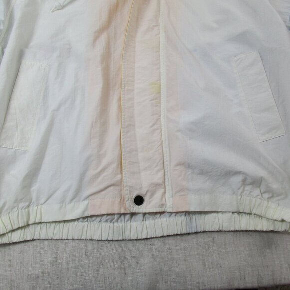 Vintage Nautica Jacket Mens XL White Windbreaker Long Sleeve Hooded Full Zipper - Picture 7 of 14